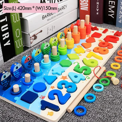 Number Shape Matching Sorter Games Board Toy