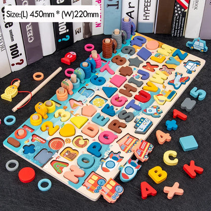 Number Shape Matching Sorter Games Board Toy