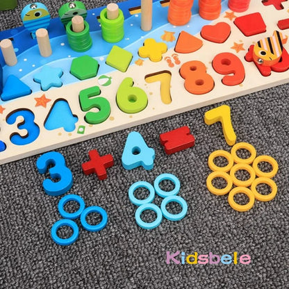 Number Shape Matching Sorter Games Board Toy