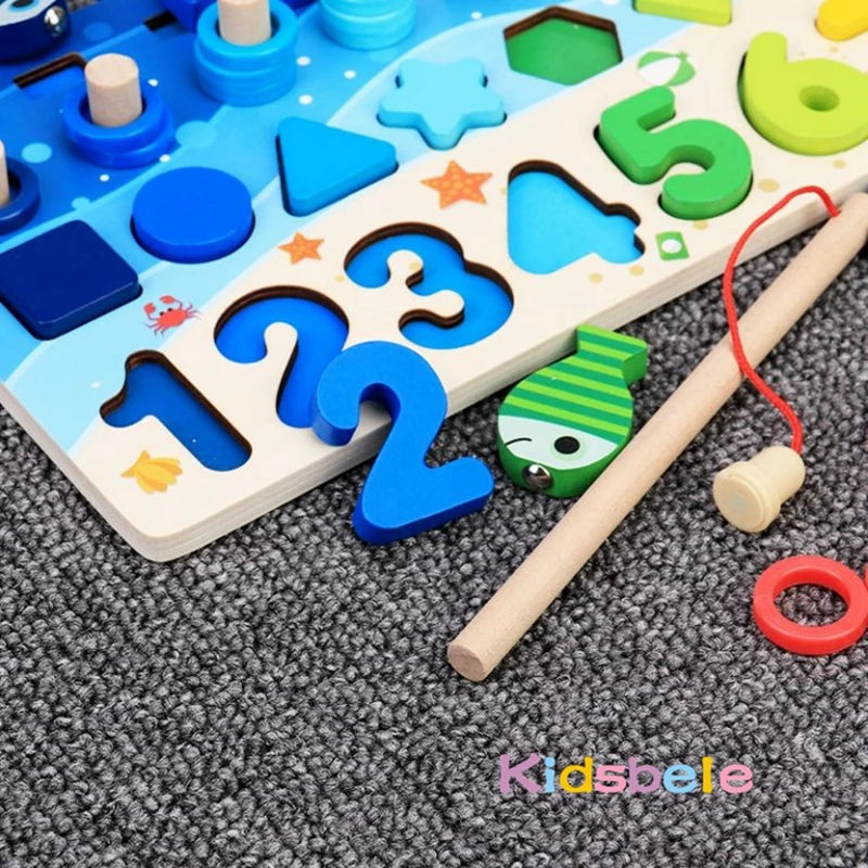 Number Shape Matching Sorter Games Board Toy