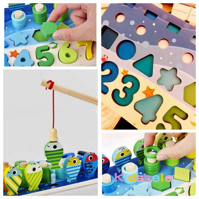 Number Shape Matching Sorter Games Board Toy