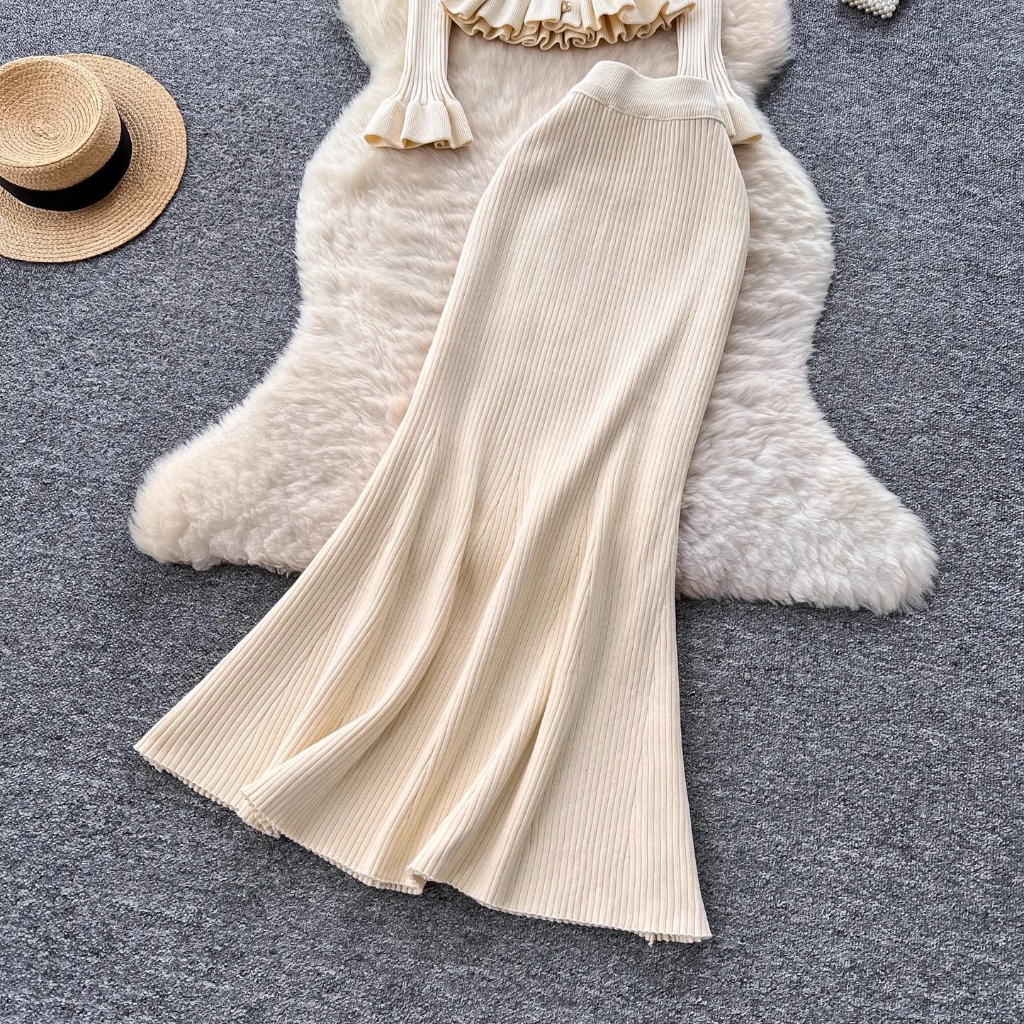 Two-Piece Knitted Suits for Women