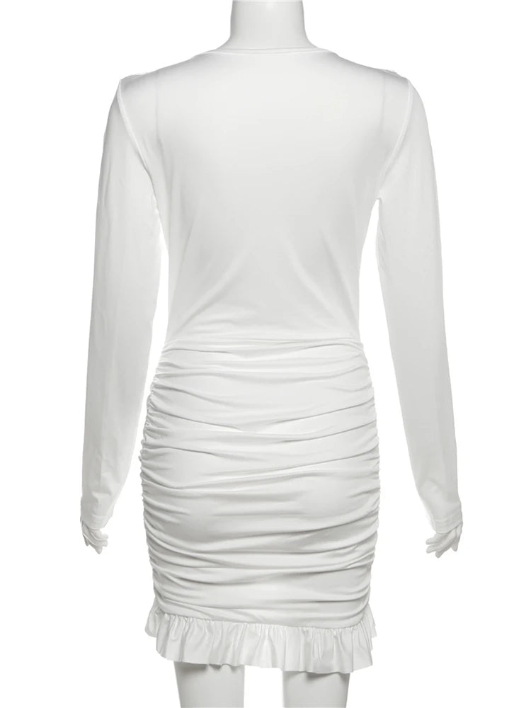 V-Neck Weird Puss Chic Knot Dress