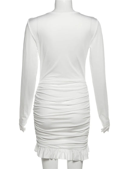 V-Neck Weird Puss Chic Knot Dress