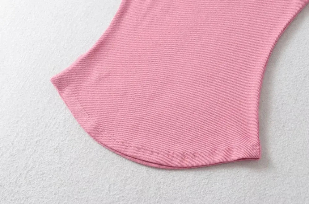 Turtleneck Sleeveless Pullovers T-Shirt