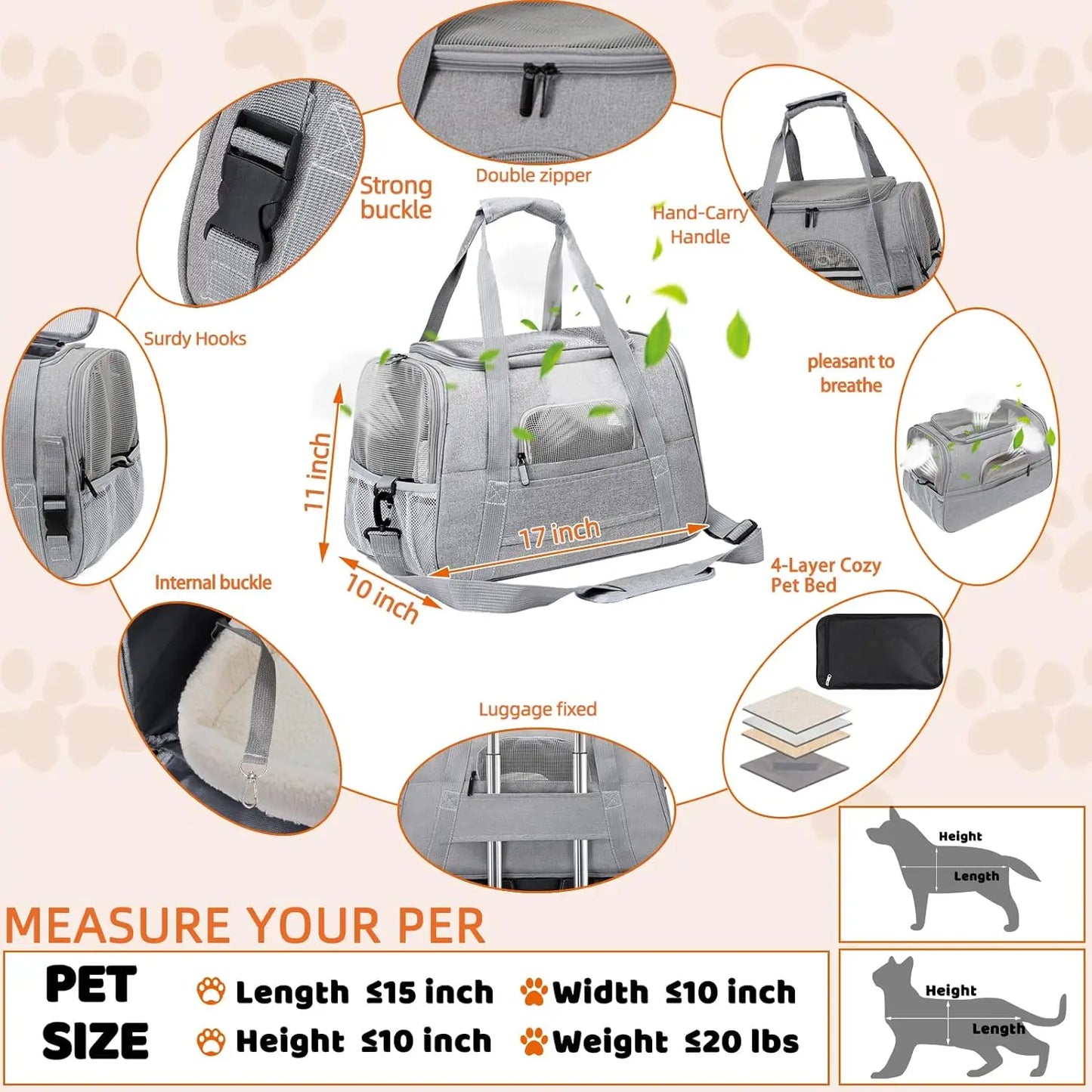Traveling Pet Carrier Bag