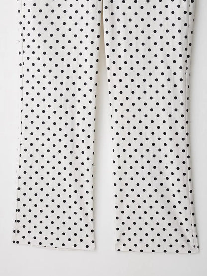 Fashion Polka Dot Shorts Set For Women