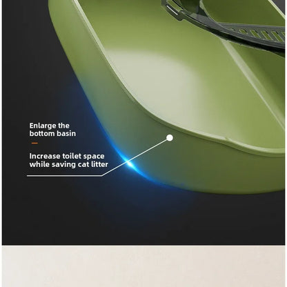 Semi-Covered Cat Litter Box