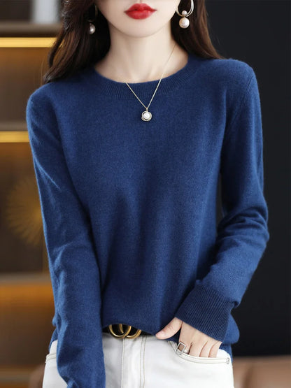 O-Neck Wool Sweater For Women