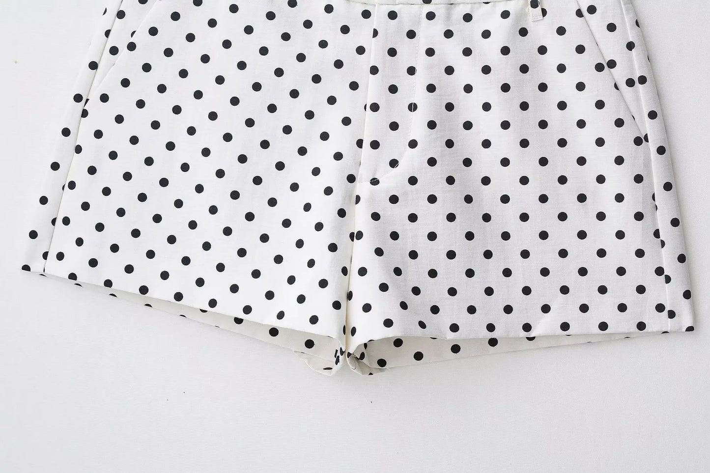 Fashion Polka Dot Shorts Set For Women