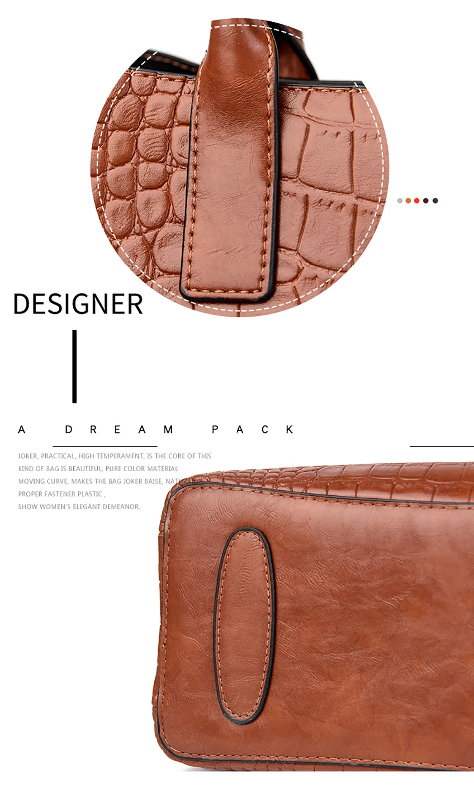 Soft Leather Shoulder Crossbody Bag for Women