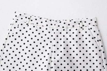 Fashion Polka Dot Shorts Set For Women