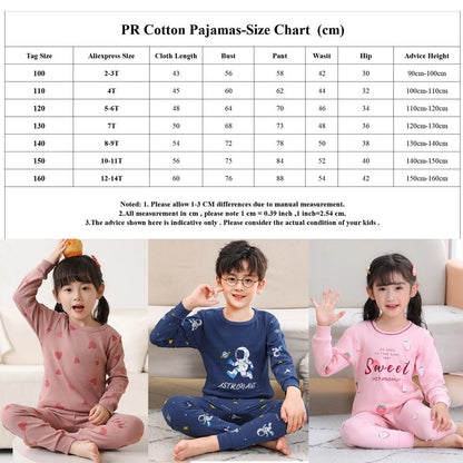Cartoon Print Long Sleeve T-Shirt Tops + Pants Sets