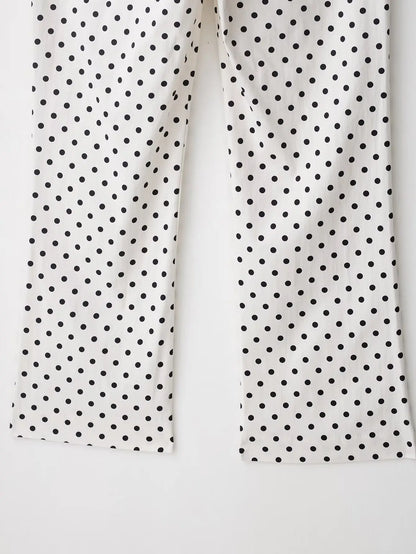 Fashion Polka Dot Shorts Set For Women