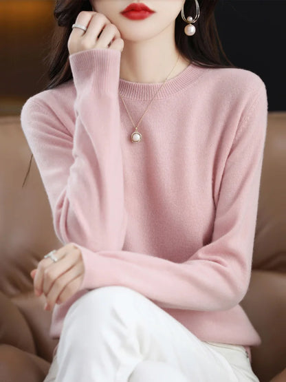 O-Neck Wool Sweater For Women