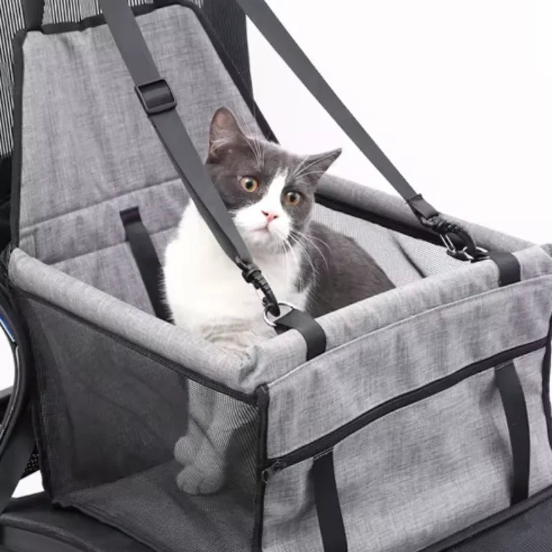 Foldable Pet Car Safety Basket Bag