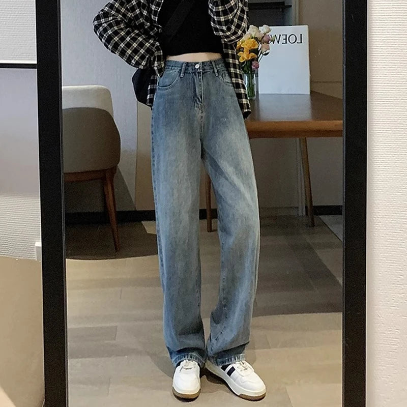 Woman Vintage High Waist Jeans Pant