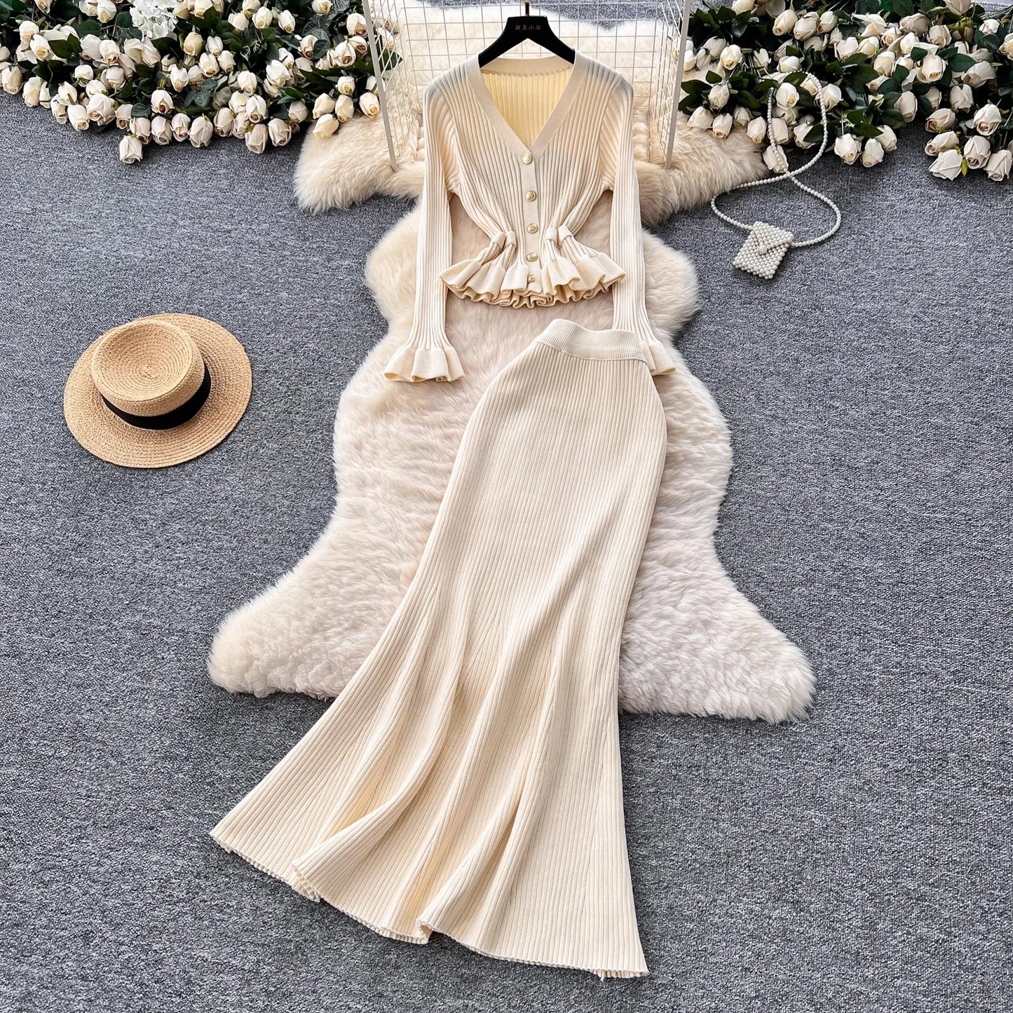 Two-Piece Knitted Suits for Women