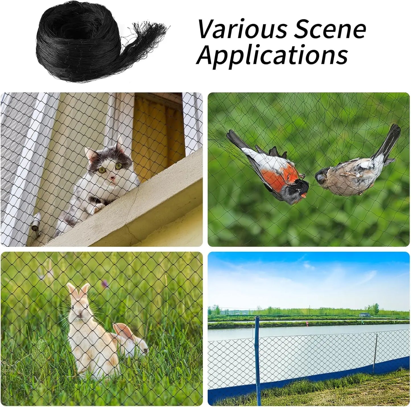 Steel Wire Reinforced Cat Anti-Fall Net