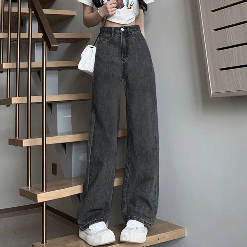 Woman Vintage High Waist Jeans Pant