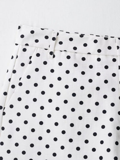 Fashion Polka Dot Shorts Set For Women