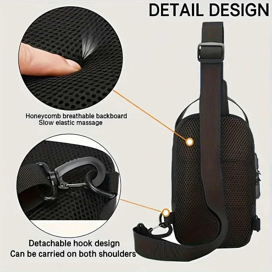 Men's Sporty Chest Bag
