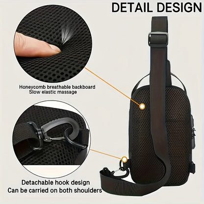 Men's Sporty Chest Bag