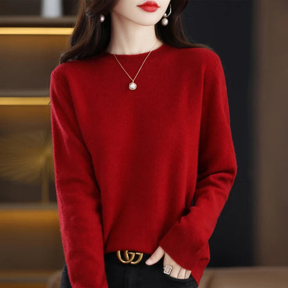 O-Neck Wool Sweater For Women