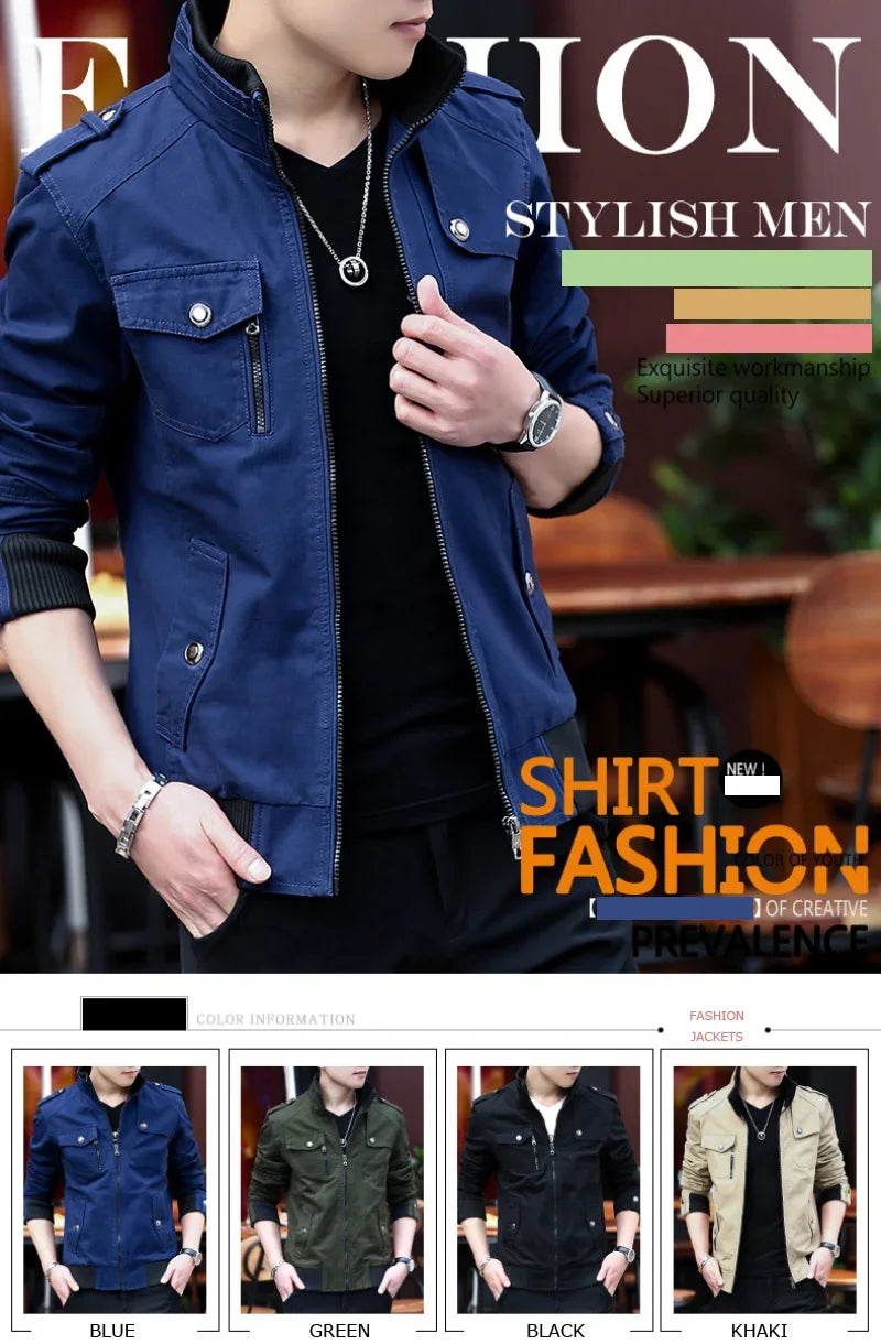 Cargo British style Warm Windproof Jacket