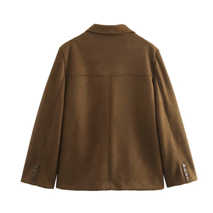 Vintage Women's Loose Suede Jacket