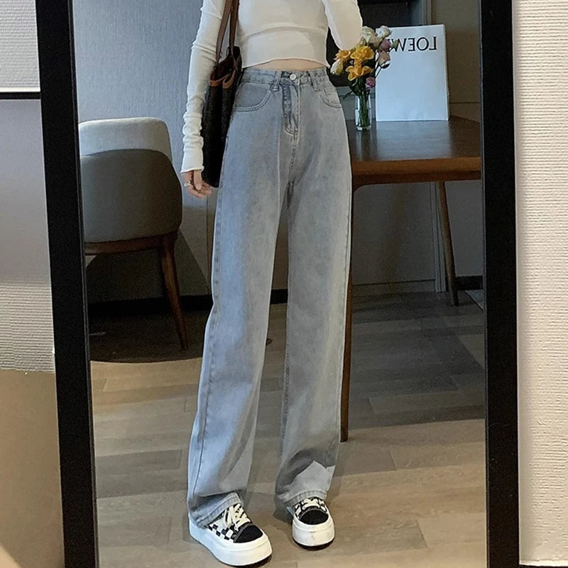 Woman Vintage High Waist Jeans Pant