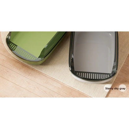 Semi-Covered Cat Litter Box