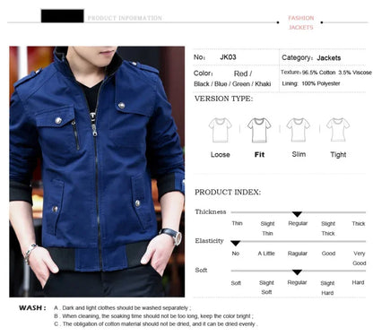 Cargo British style Warm Windproof Jacket