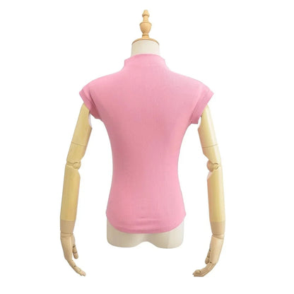 Turtleneck Sleeveless Pullovers T-Shirt