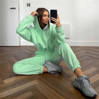 Oversized Hoodie Sweatpant Sportswear Suit