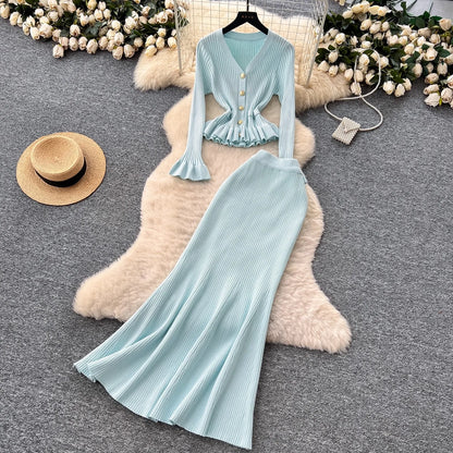 Two-Piece Knitted Suits for Women