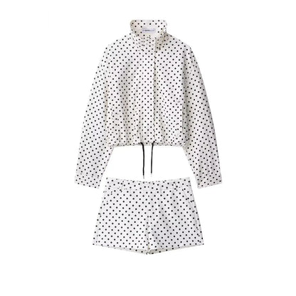 Fashion Polka Dot Shorts Set For Women