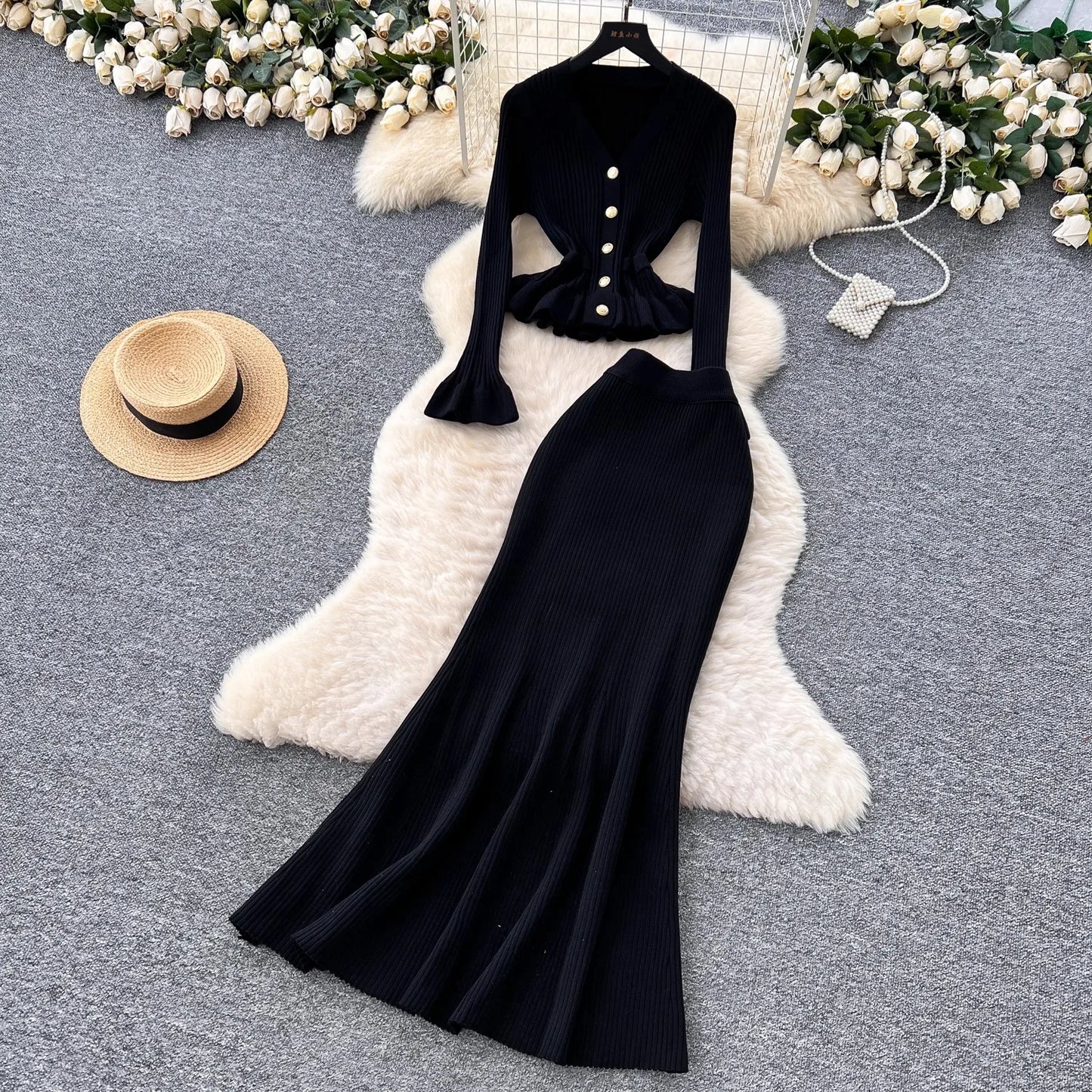 Two-Piece Knitted Suits for Women