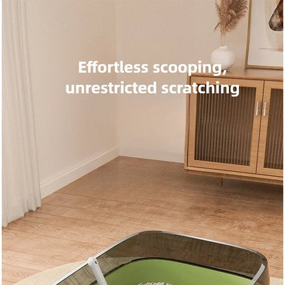 Semi-Covered Cat Litter Box