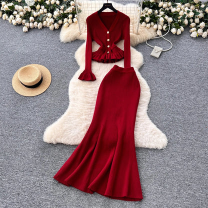 Two-Piece Knitted Suits for Women