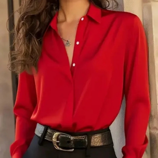 Women's  Long Sleeve Button Down Blouse