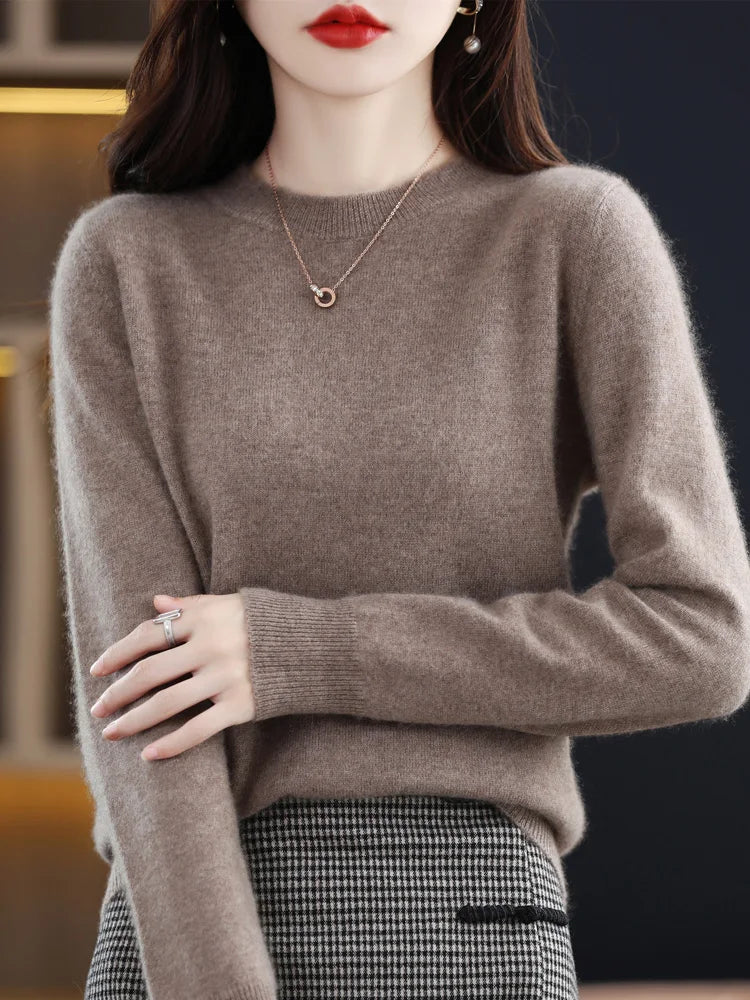 O-Neck Wool Sweater For Women