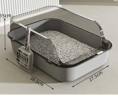 Semi-Covered Cat Litter Box