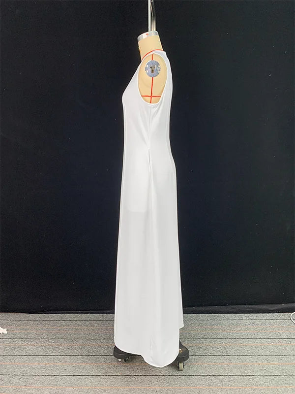 Sleeveless Round-Neck Casual Dress