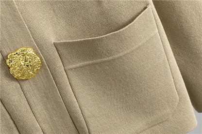 V-neck  Long Sleeve Sweater Cardigan Pants Set