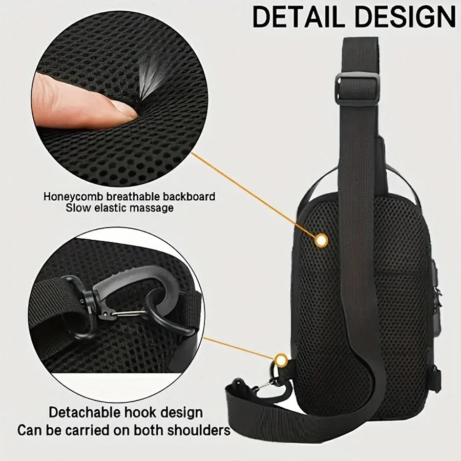 Men's Sporty Chest Bag
