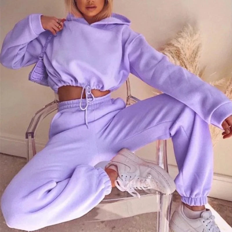 Oversized Hoodie Sweatpant Sportswear Suit