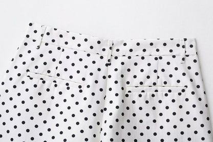 Fashion Polka Dot Shorts Set For Women