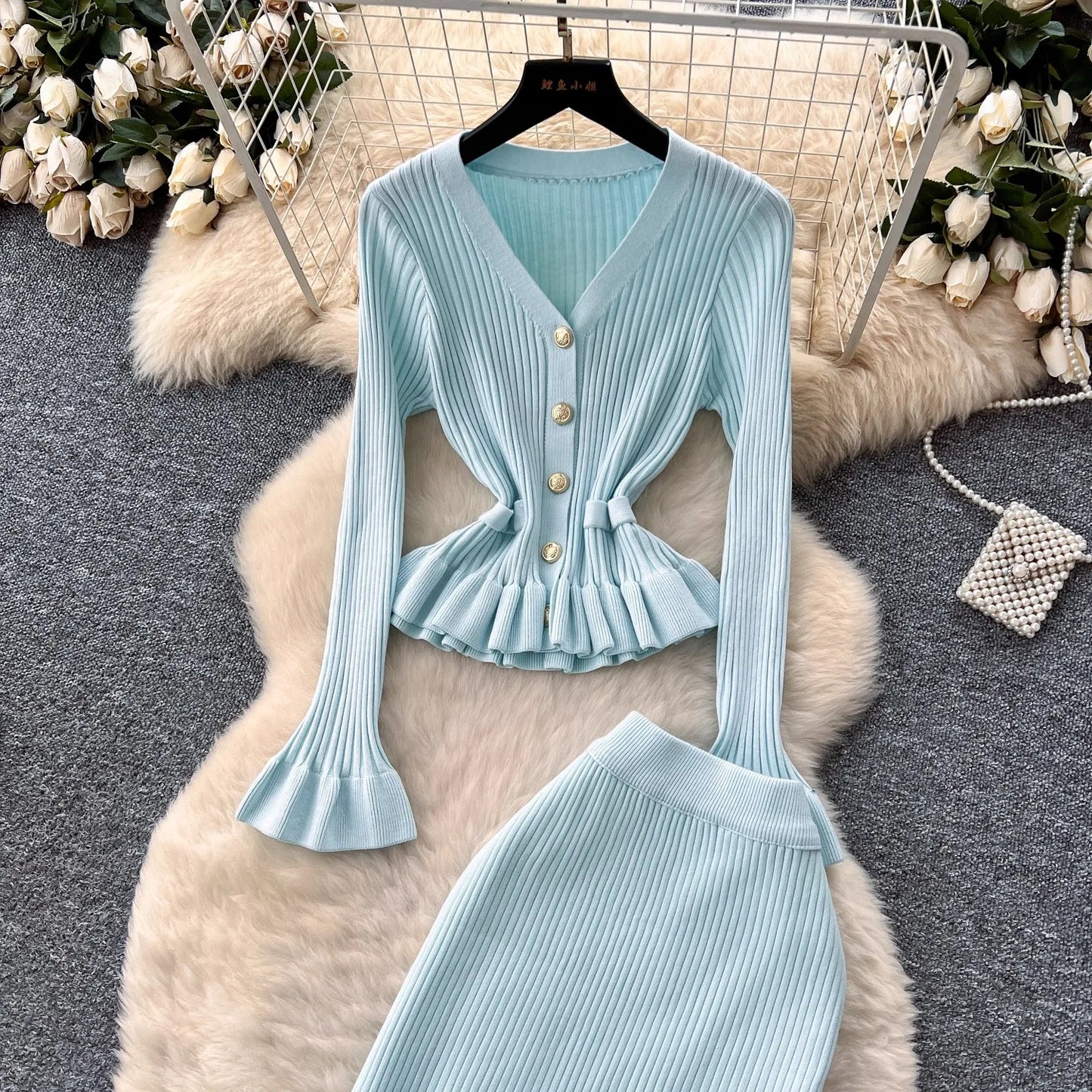 Two-Piece Knitted Suits for Women