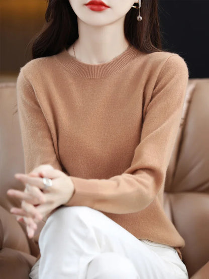O-Neck Wool Sweater For Women